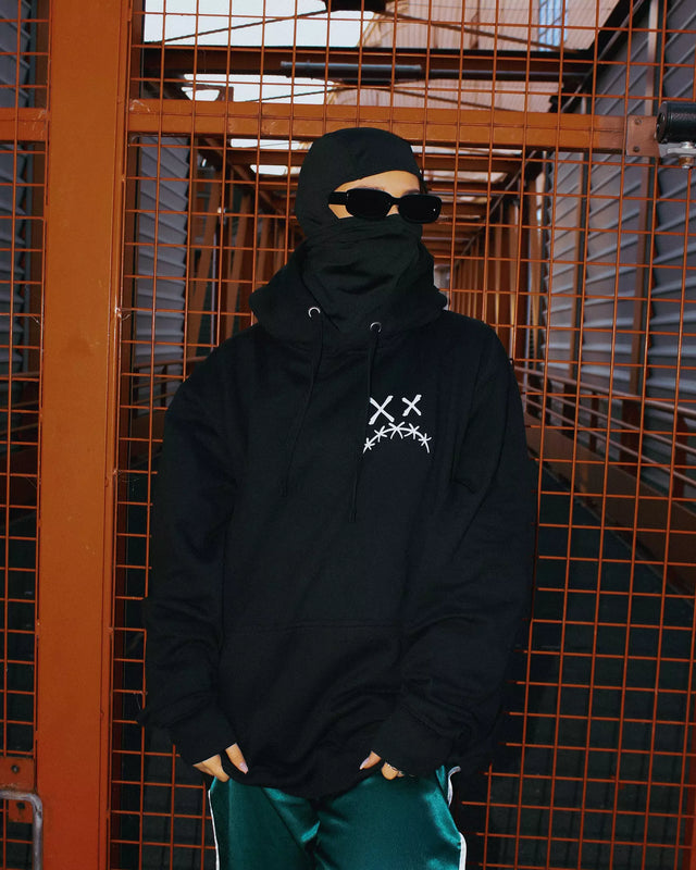 Sweat à Capuche Sad Face Black - Greatness Over Death