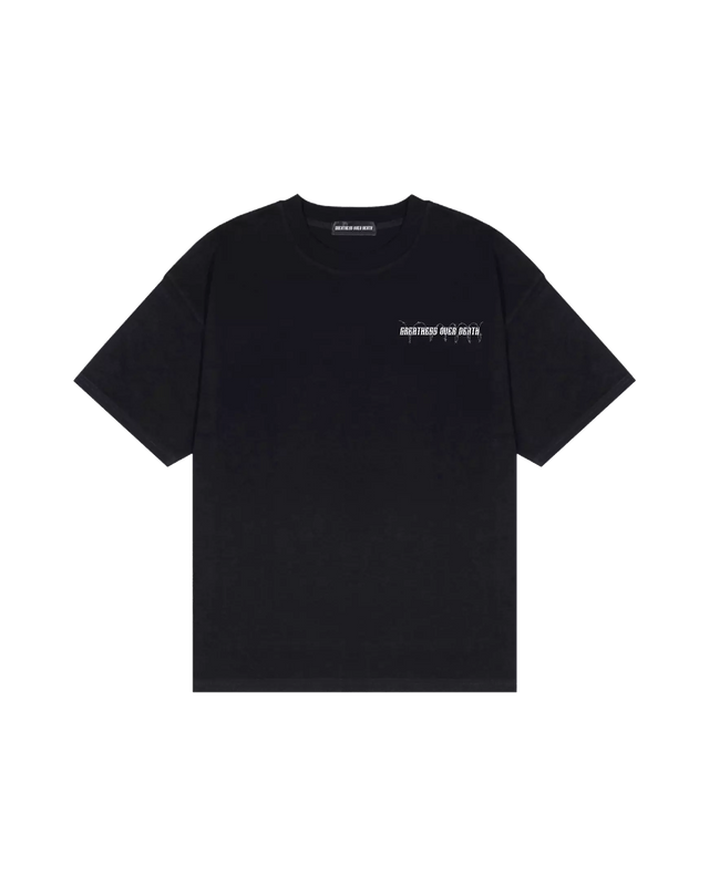 Tee Shirt Oversize "Barbed wire" Noir - Greatness Over Death