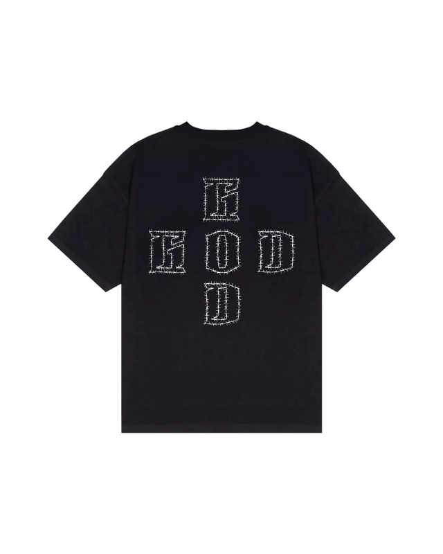Tee Shirt Oversize "Barbed wire" Noir - Greatness Over Death