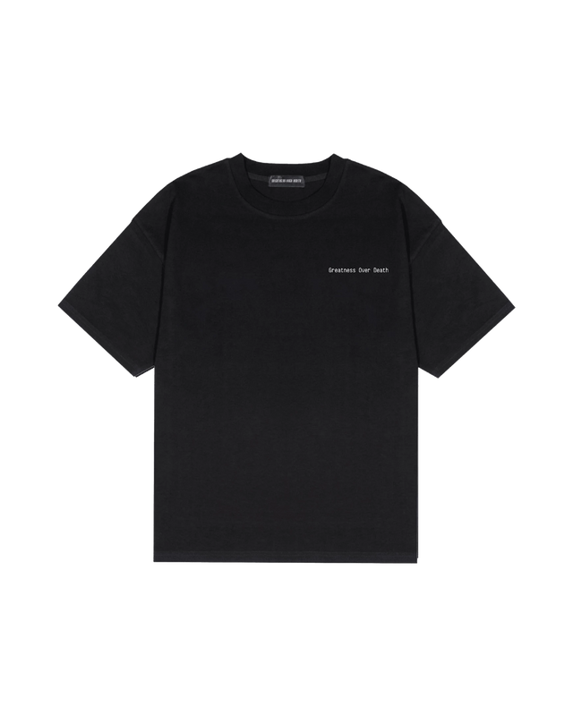 Tee Shirt Oversize "Receipt" Noir - Greatness Over Death