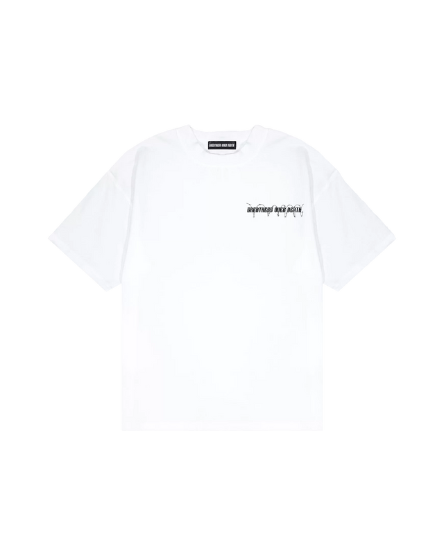 Tee Shirt Oversize "Barbed Wire" Blanc - Greatness Over Death