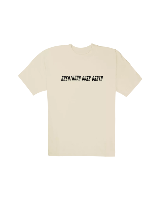 Tee Shirt Oversize "Classic Logo" Cream - Greatness Over Death