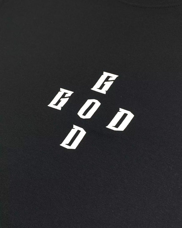 Tee Shirt "G.O.D Cross Logo" Black - Greatness Over Death