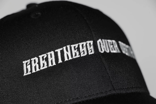 Casquette Noire Classic Logo brodé - Greatness Over Death