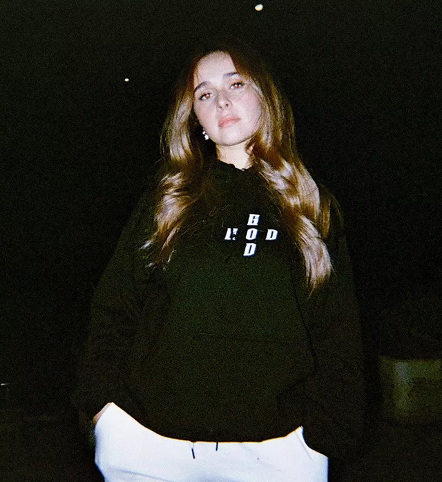 Hoodie "G.O.D Cross Logo" Black - Greatness Over Death