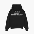 sweat à capuche streetwear noir greatness over death hoodie initials