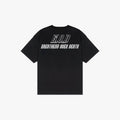 T-shirt oversize noir Initials greatness over death arrière