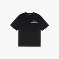 T-shirt oversize noir Initials, tee-shirt streetwear moderne coupe large.