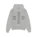 Dos du Hoodie gris Barbed Wire avec sérigraphie noire - Coupe Boxy Streetwear