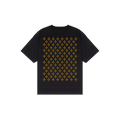 T-shirt oversize noir et orange Monogramme, tee-shirt streetwear luxe urbain