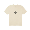 t-shirt oversize crême streetwear GOD CROSS LOGO Greatness Over Death
